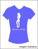 Camiseta Baby Look Azul Claro Strip It´s Not 01